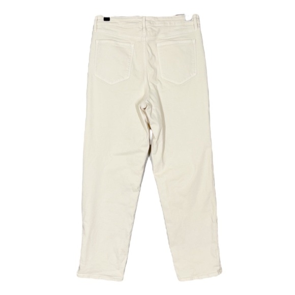 ATHLETA Skulptek Straight Leg High Waist Ankle Cropped Jeans in Ivory Size 8 - Picture 3 of 7